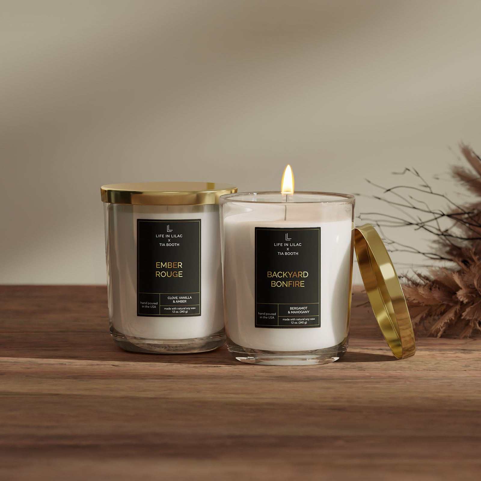 Tia Booth Backyard Bonfire & Ember Rouge Candle Bundle – Life in Lilac